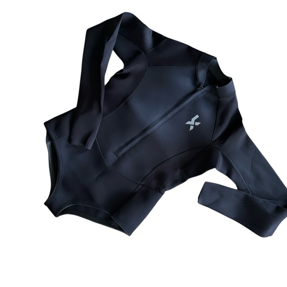 KMT Shorty Wetsuit LS Neoprene Rashguard Diving Suit Sz 16 W/Zipper Paddle Board - Picture 3 of 9